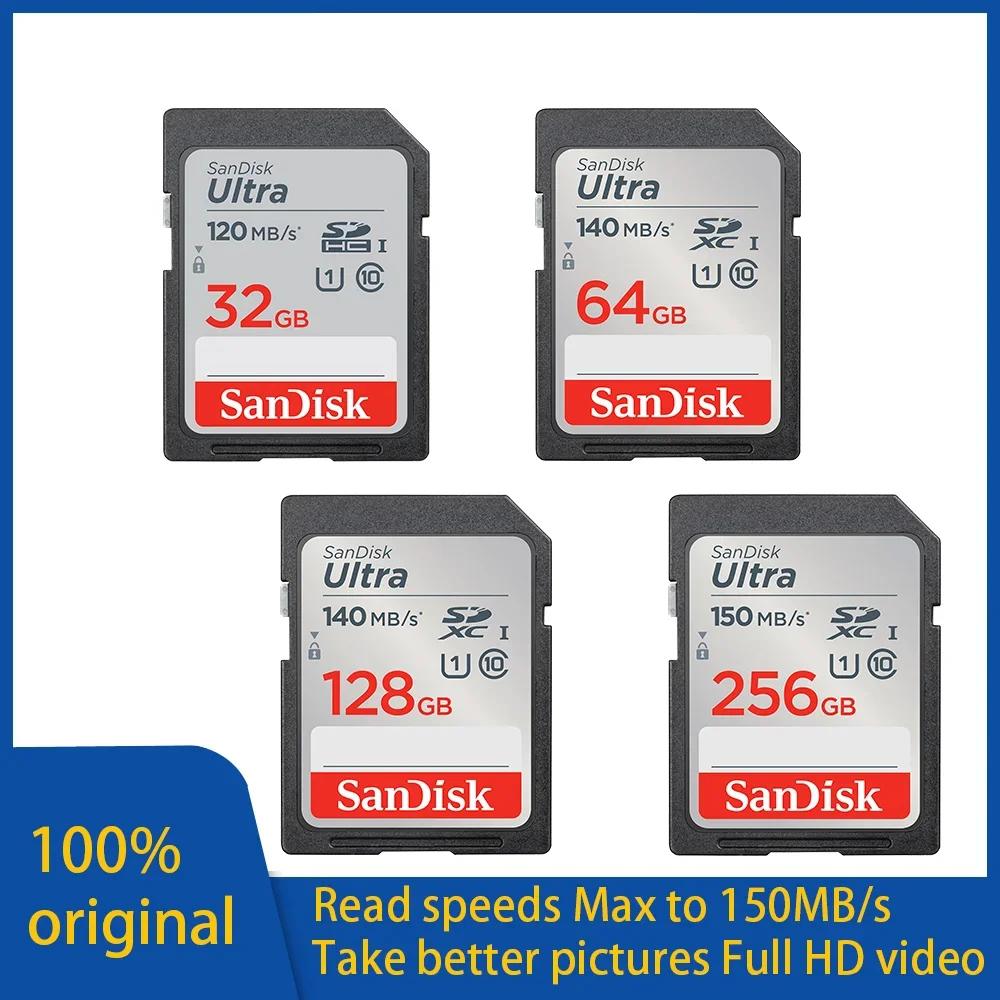 SanDisk ͽƮ ͽ SD ī, ÷ ī, ִ 150 MB/s, 32GB 64G SDXC 128GB SDHC ޸, 256GB SD ī޶ ũ SD ī